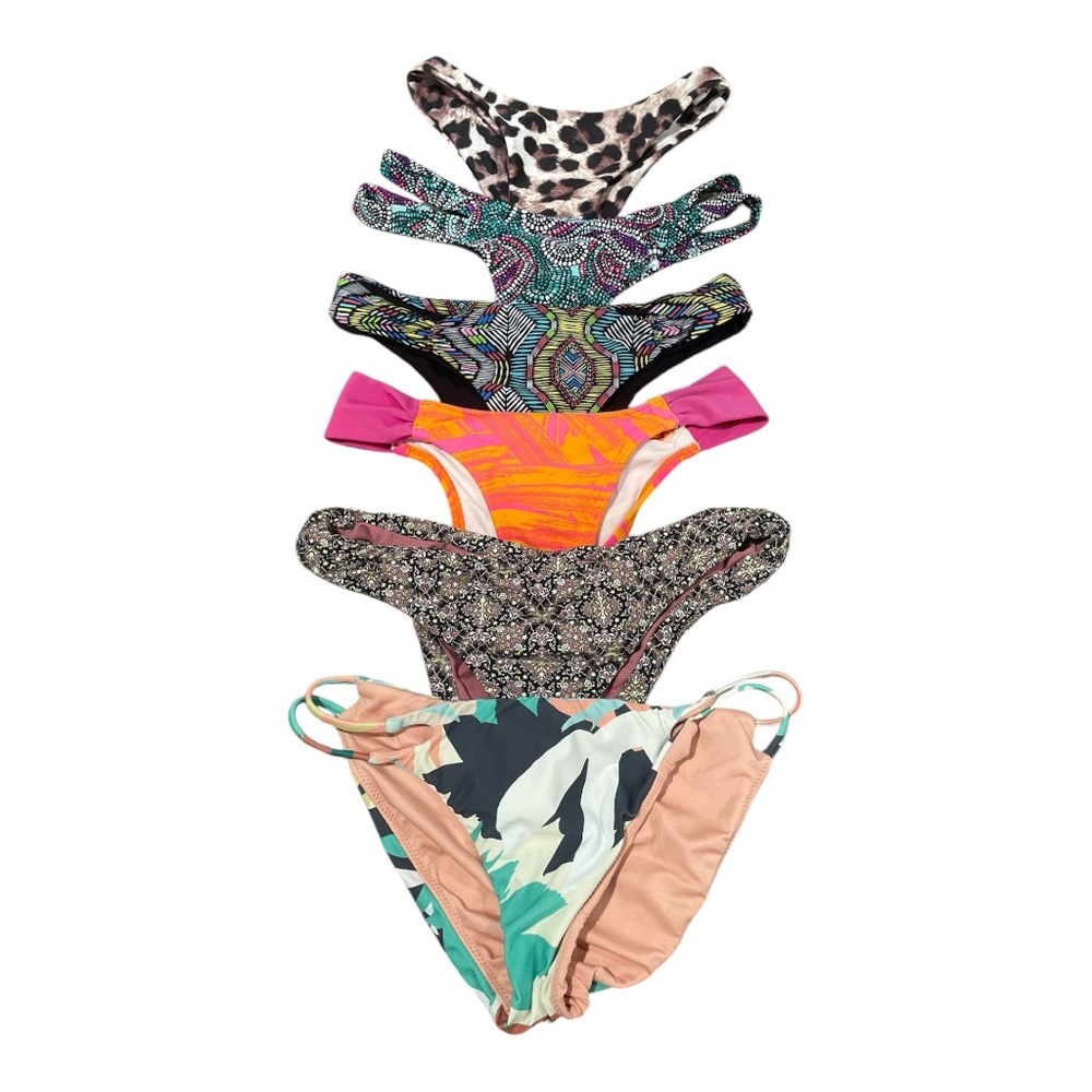 ✨BUNDLE OF 6 WOMENS BIKINI BOTTOMS•MINIMAL/BRAZILIAN COVERAGE •SIZE SMALL🌸